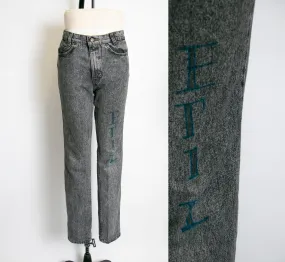 1990s Levi's JEANS Black Denim Cotton High Waist 31" x 32"