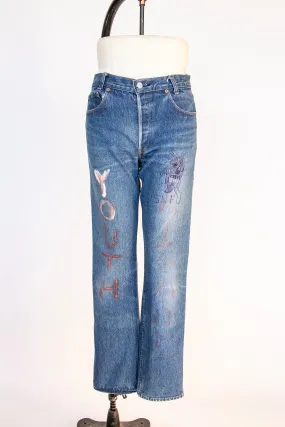 1990s Levi's Jeans Denim Cotton Dark Wash 29" x 33"
