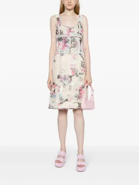 2007 Graffiti Logo Print Midi Dress