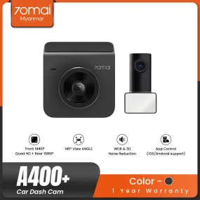 70MAI A400-1 DASH CAM A400  REAR CAM SET