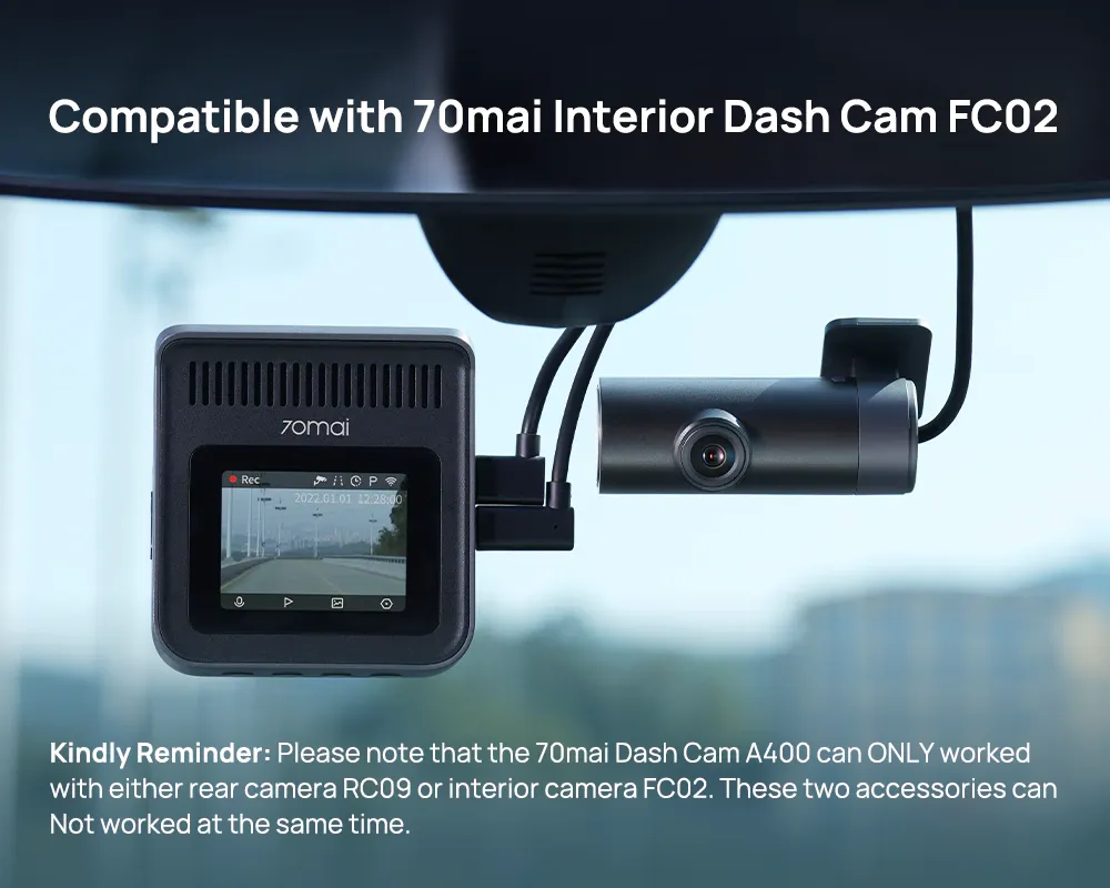 70MAI A400-1 DASH CAM A400  REAR CAM SET