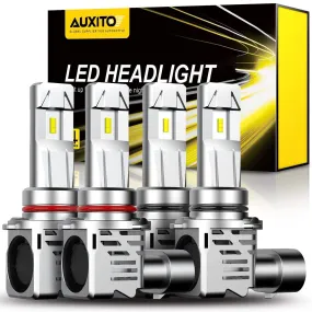 9005 9006 LED Bulbs Combo 24000LM 6500K Cool White, Wireless LED Light Bulbs, Pack of 4