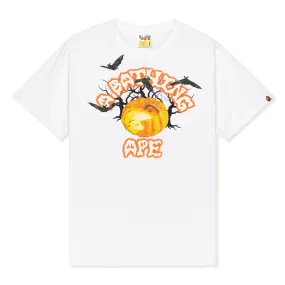 A Bathing Ape Halloween Jack O' Lantern College Tee (White)