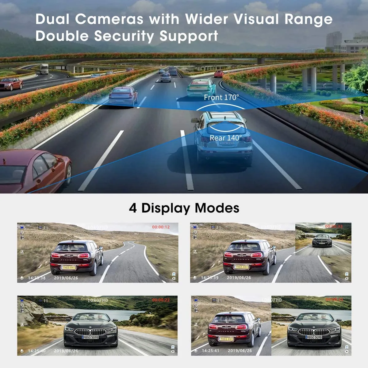 Abask 1080P Dash Camera