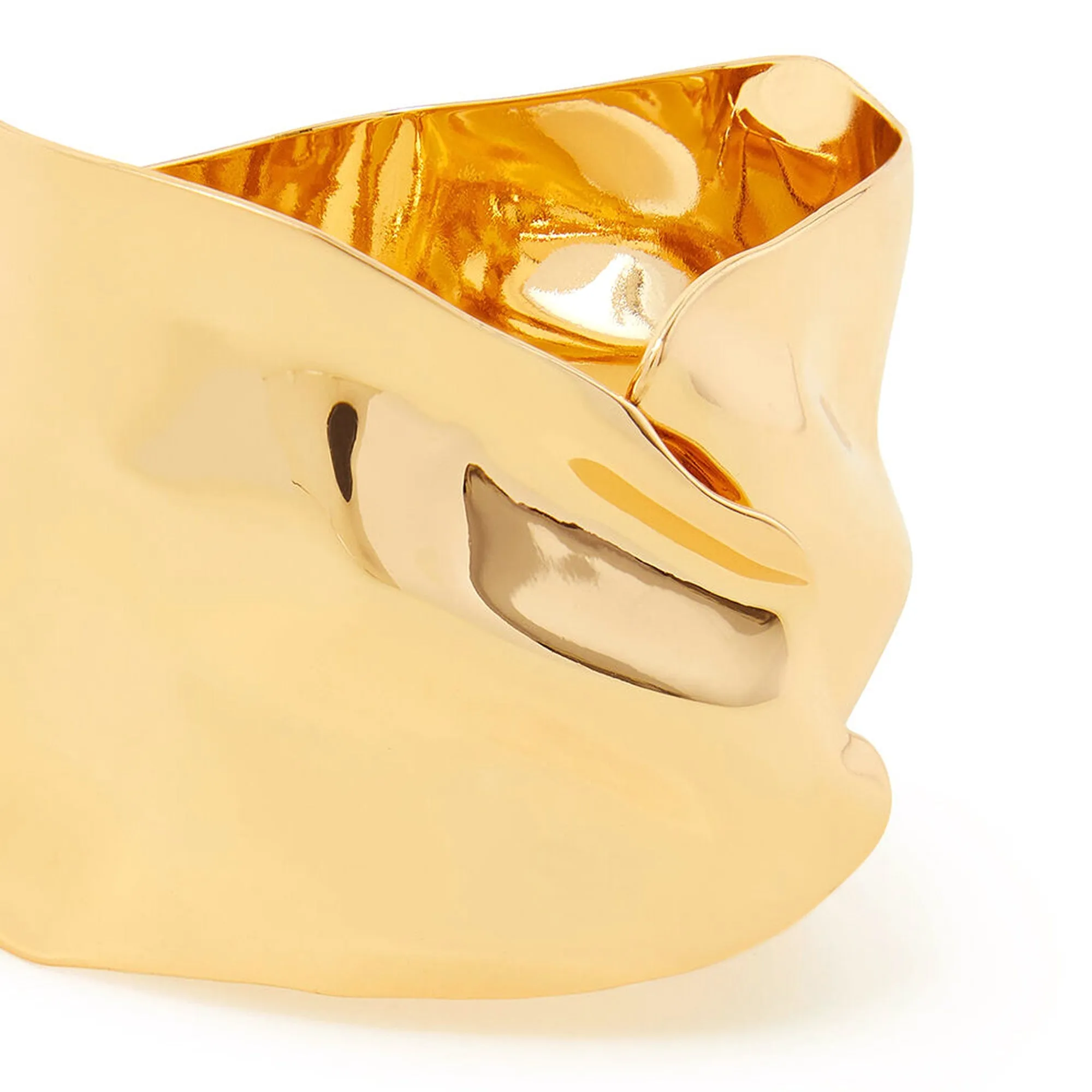 Accessorize London Women's Molten Metal Cuff Bracelet Gold