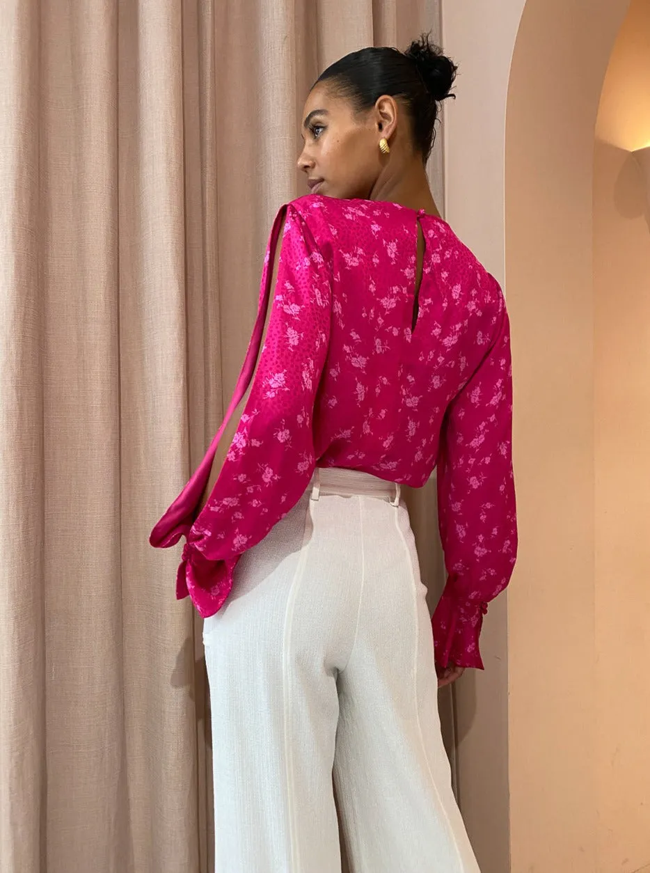 Acler Evanston Top in Fuschia