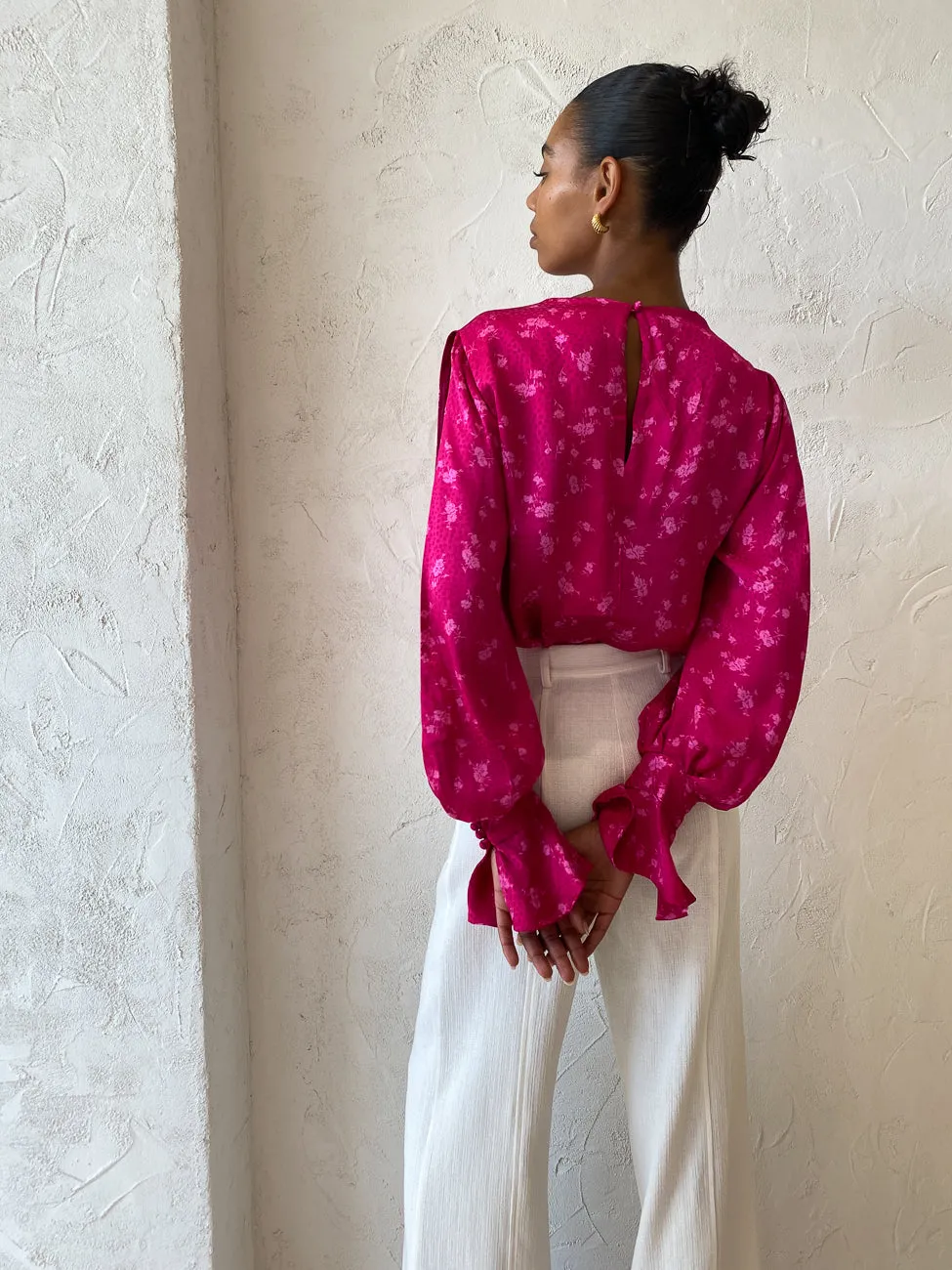 Acler Evanston Top in Fuschia