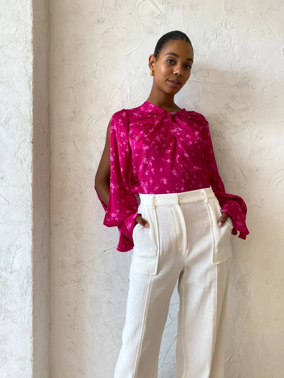 Acler Evanston Top in Fuschia