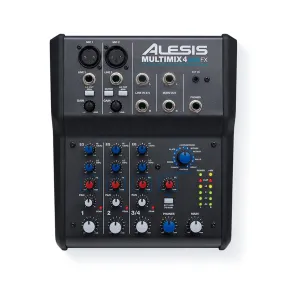 Alesis MultiMix 4 USB FX Four-channel Mixer with Effects and USB Audio