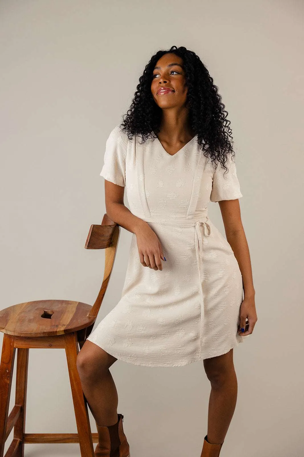Alyssa Embossed MOM Nursing Dress