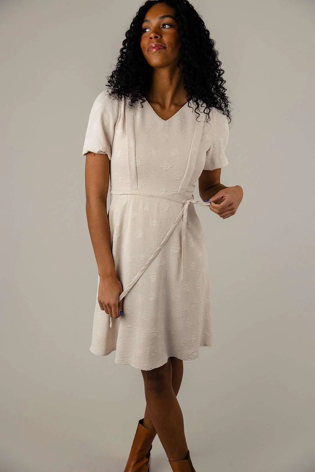 Alyssa Embossed MOM Nursing Dress