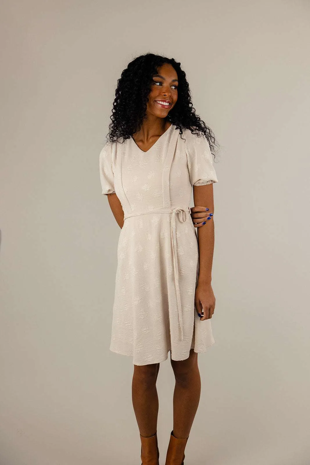 Alyssa Embossed MOM Nursing Dress