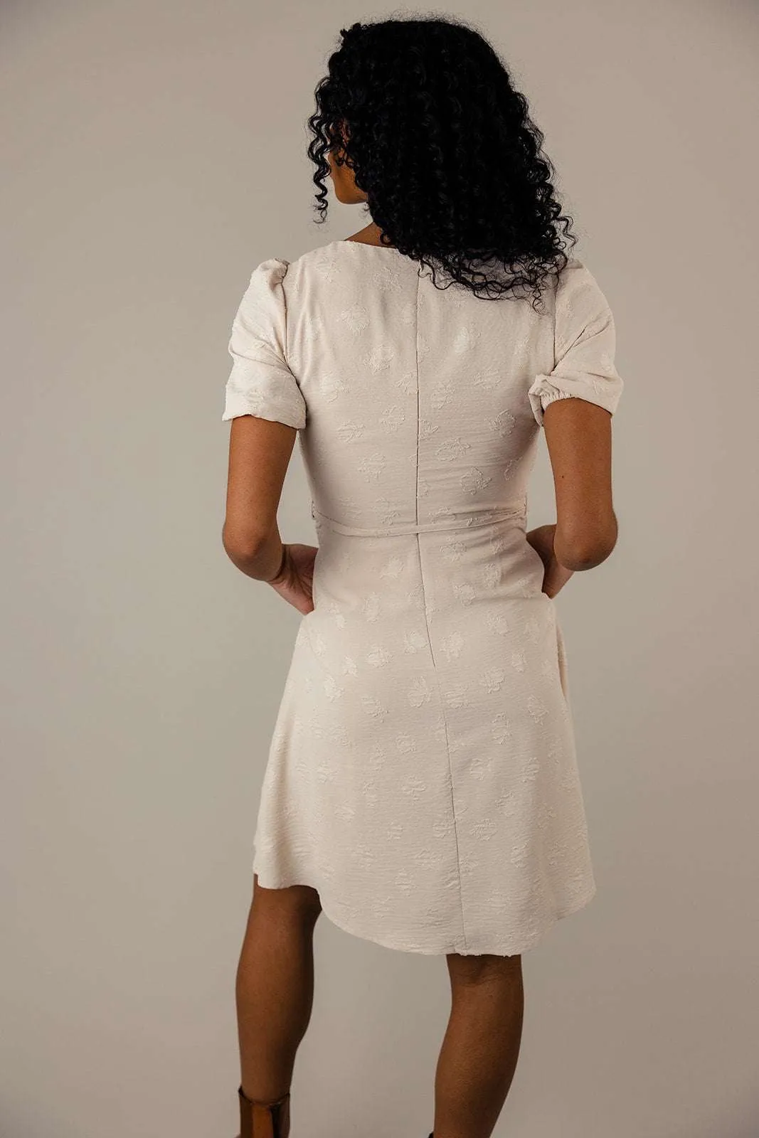 Alyssa Embossed MOM Nursing Dress