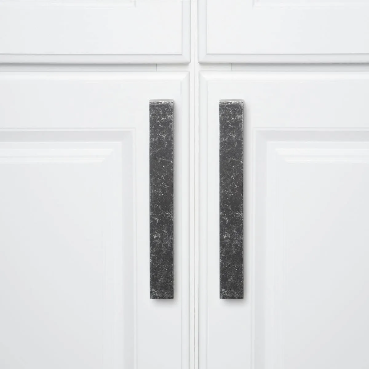 AmazonBasics Short Modern Cabinet Pull Handle 7.68in Length 6.3inch Hole Center Antique Silver 10Pack