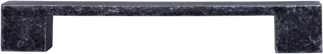 AmazonBasics Short Modern Cabinet Pull Handle 7.68in Length 6.3inch Hole Center Antique Silver 10Pack