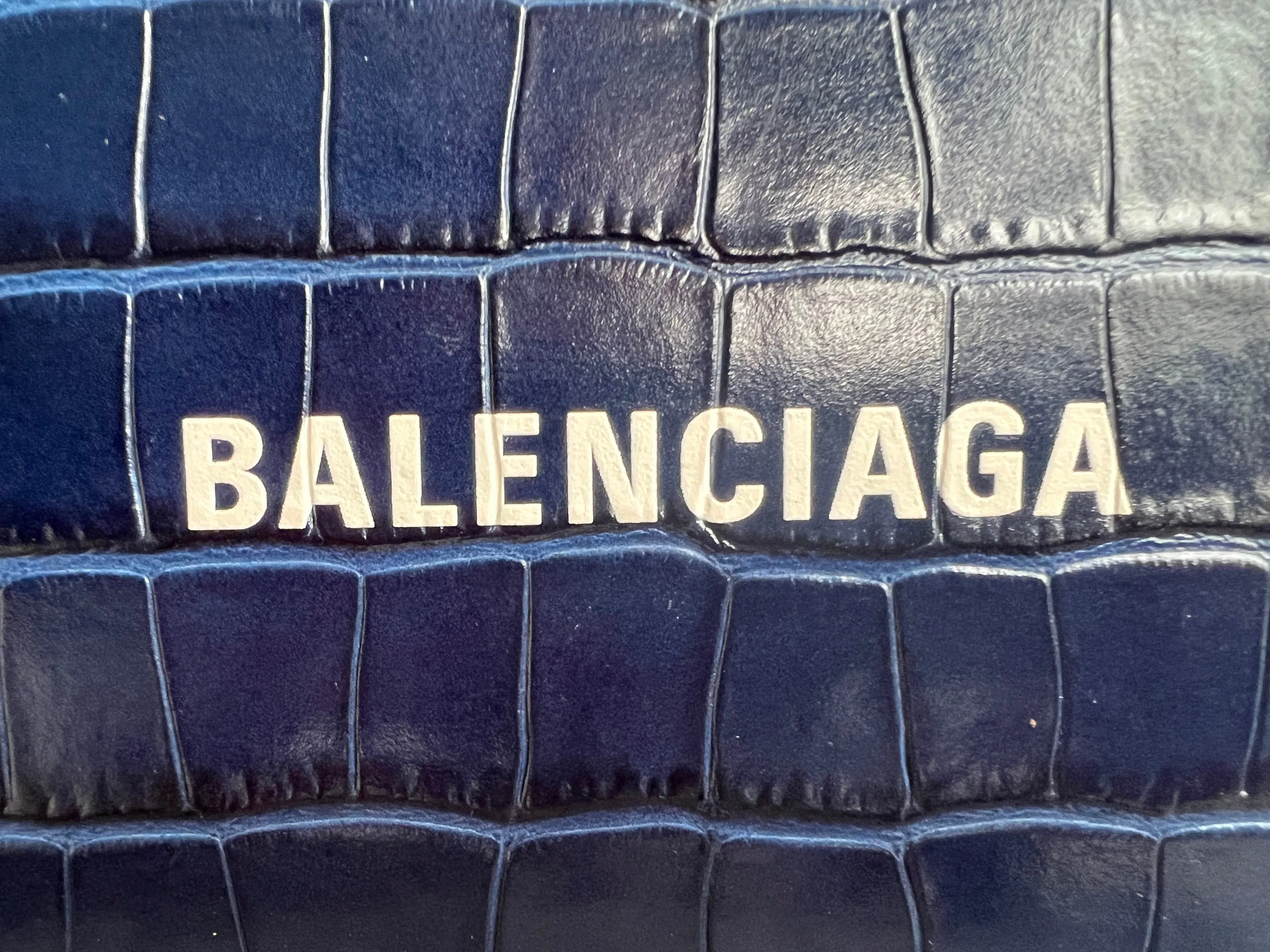 Balenciaga Blue Croc Everyday XS Camera Bag695