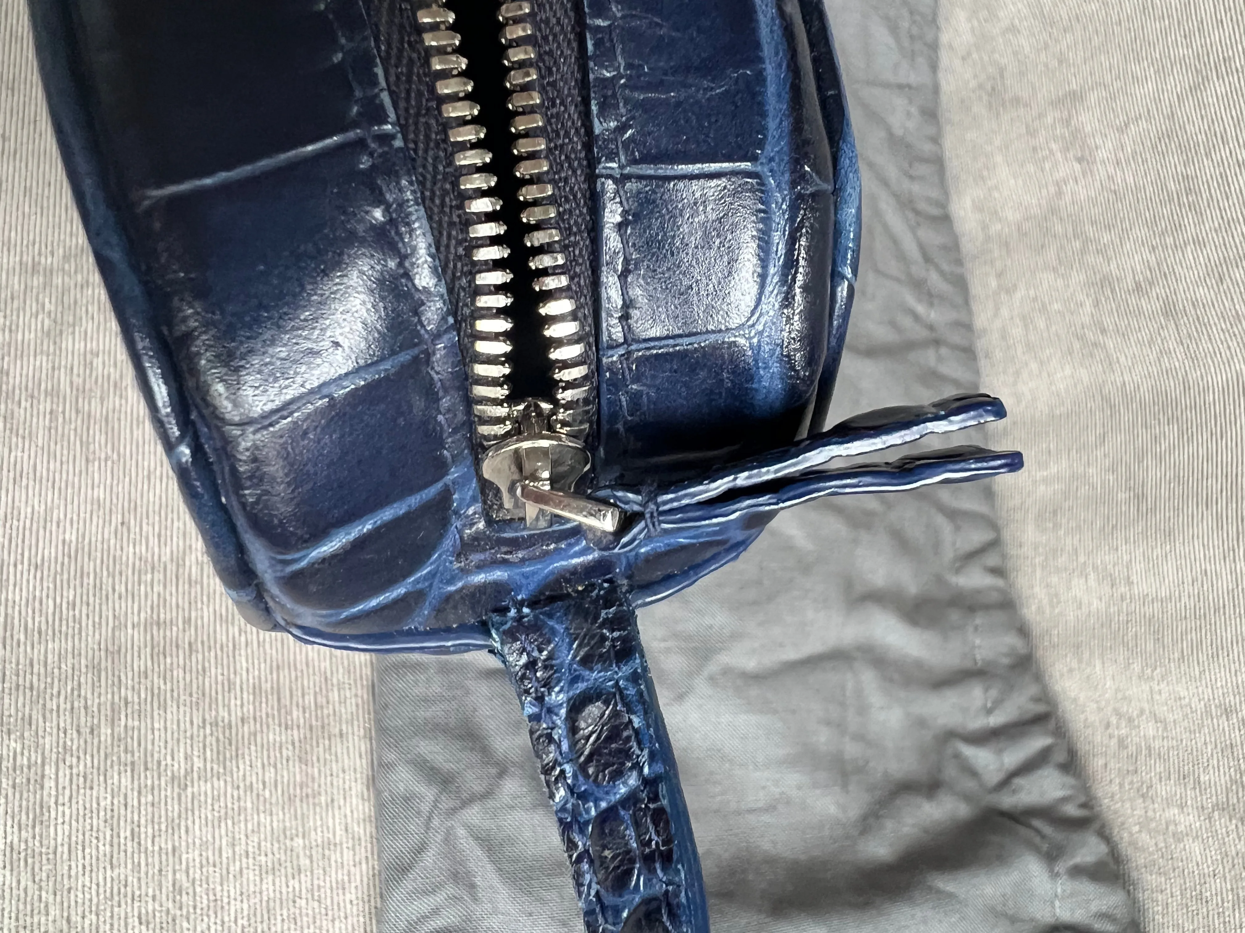 Balenciaga Blue Croc Everyday XS Camera Bag695