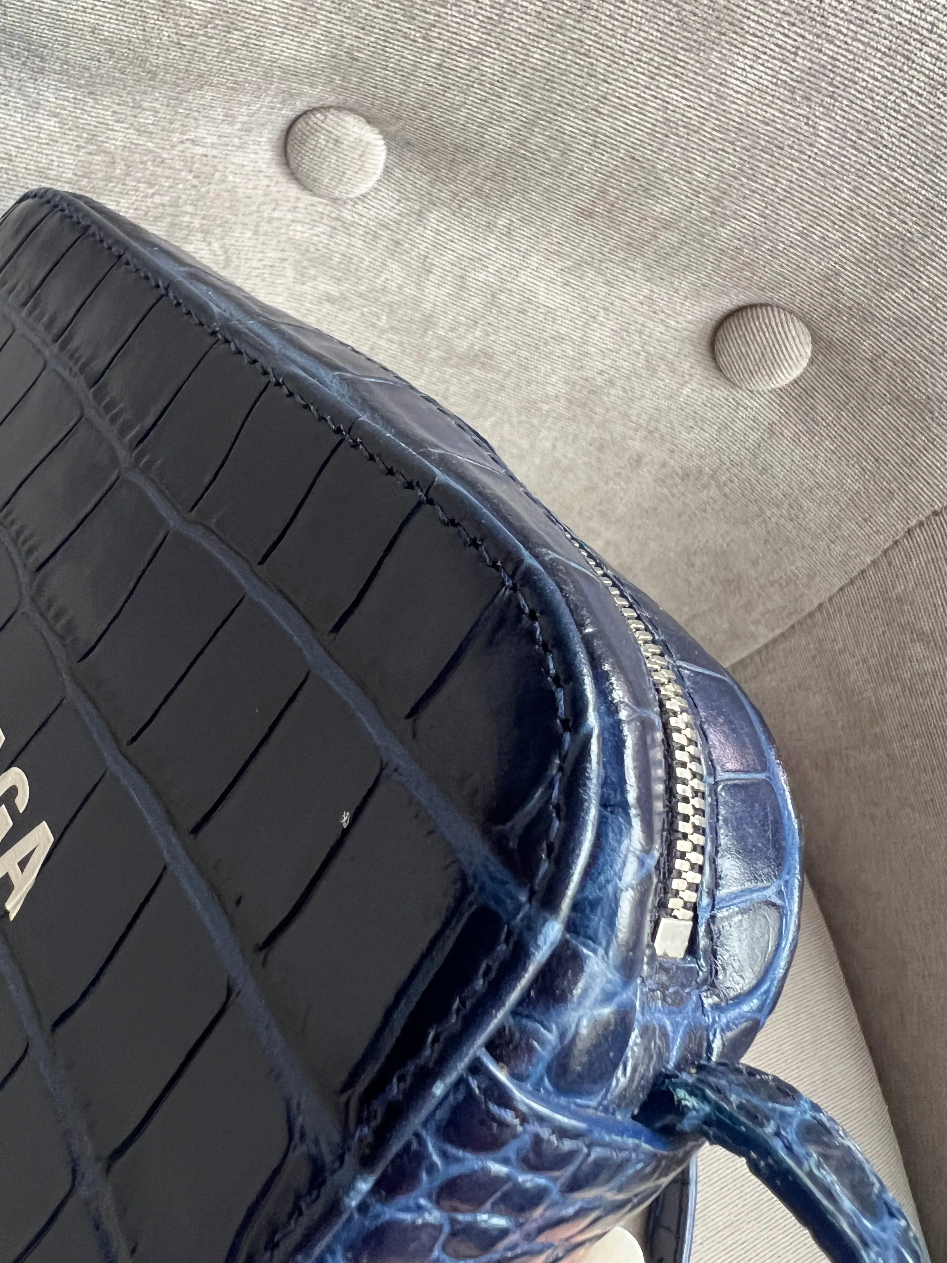Balenciaga Blue Croc Everyday XS Camera Bag695