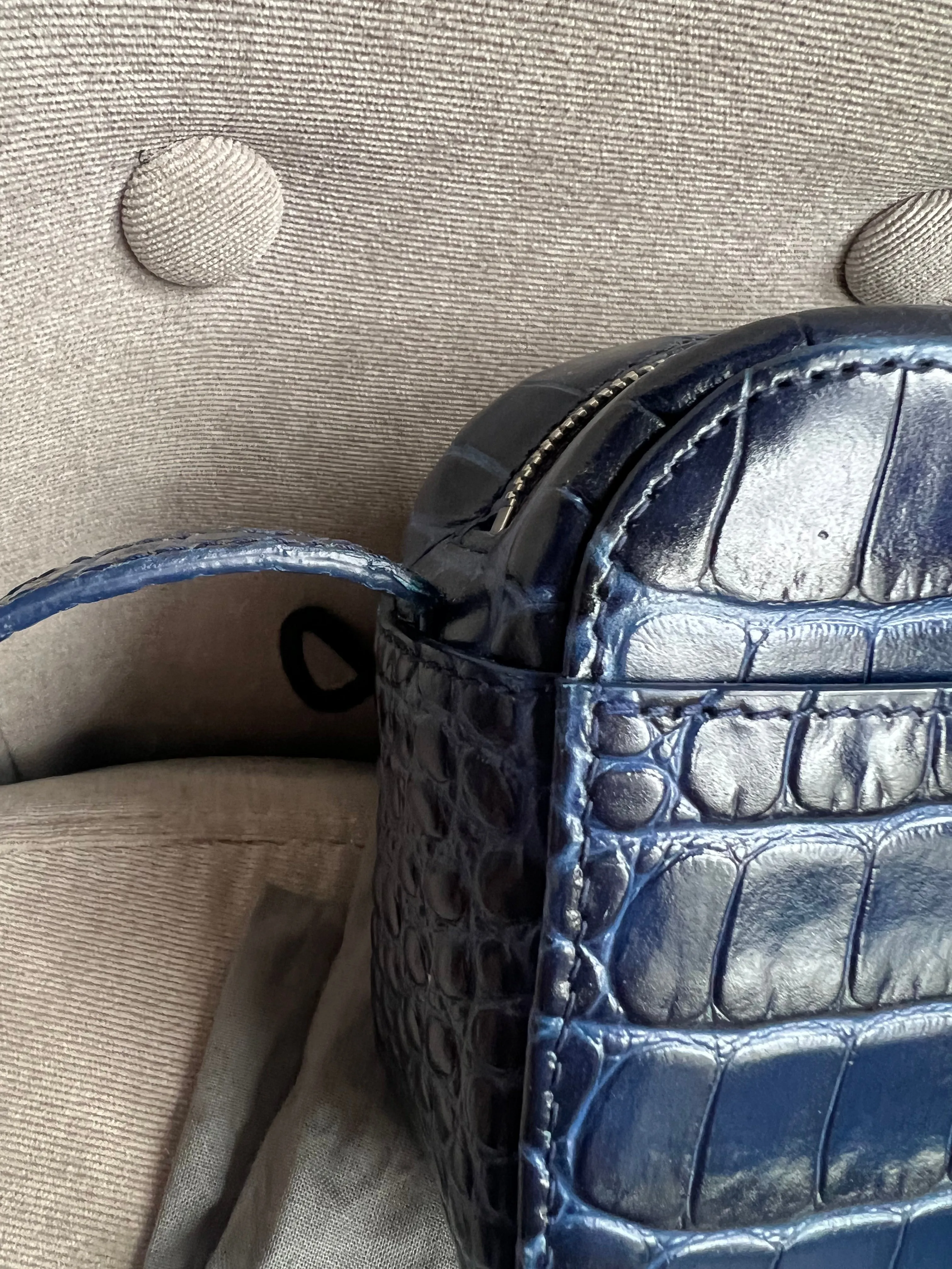 Balenciaga Blue Croc Everyday XS Camera Bag695