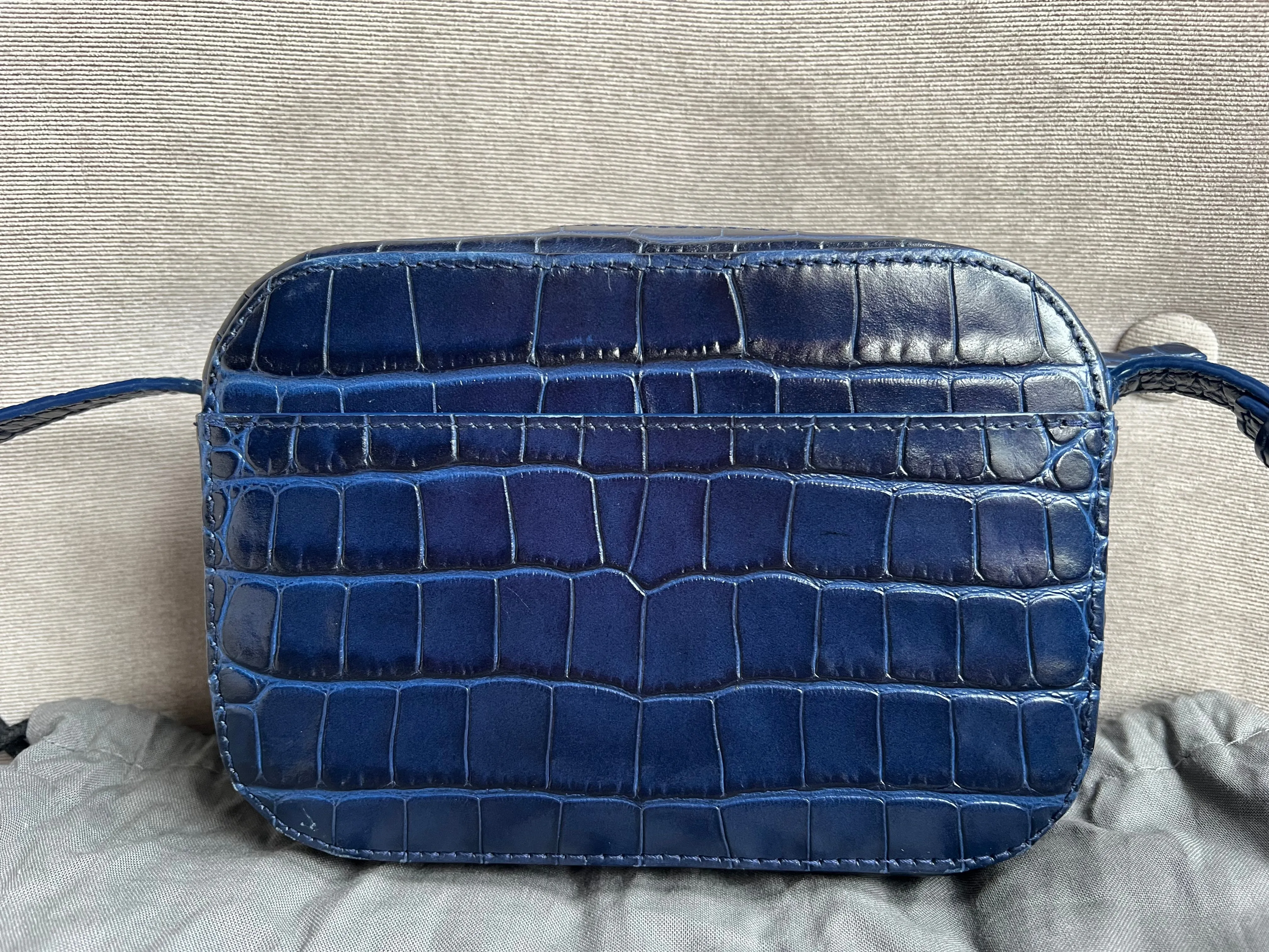 Balenciaga Blue Croc Everyday XS Camera Bag695