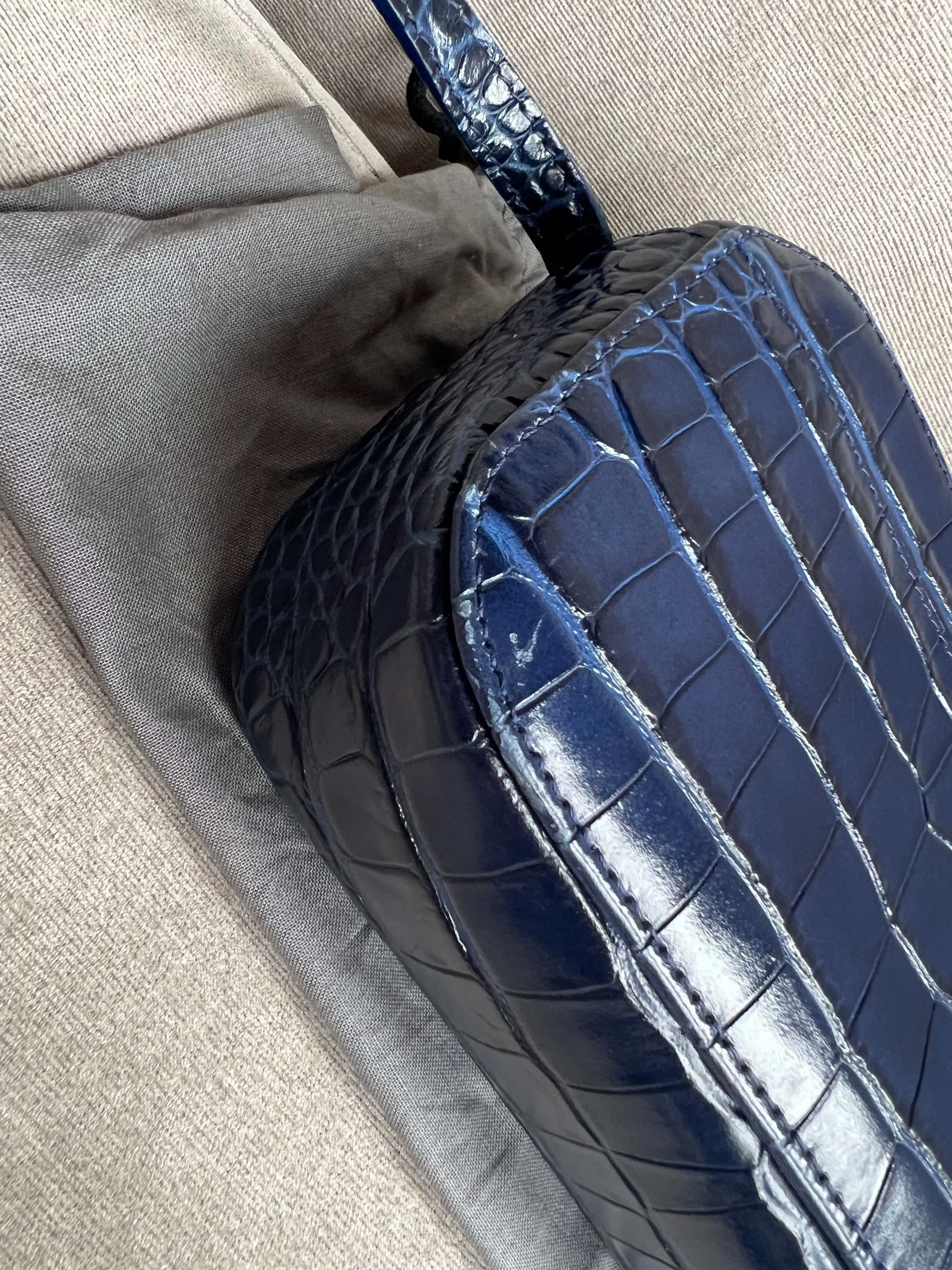 Balenciaga Blue Croc Everyday XS Camera Bag695