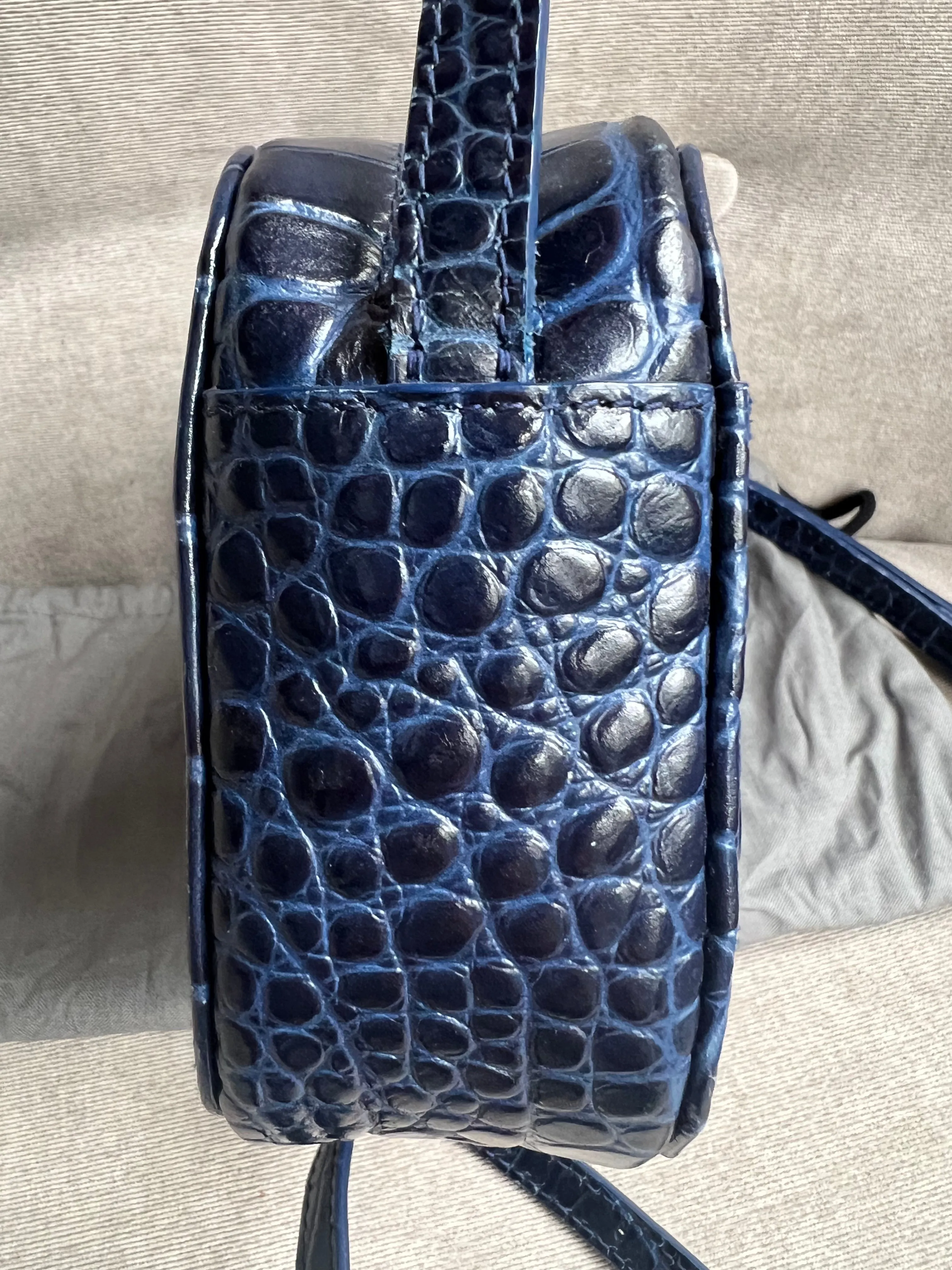 Balenciaga Blue Croc Everyday XS Camera Bag695