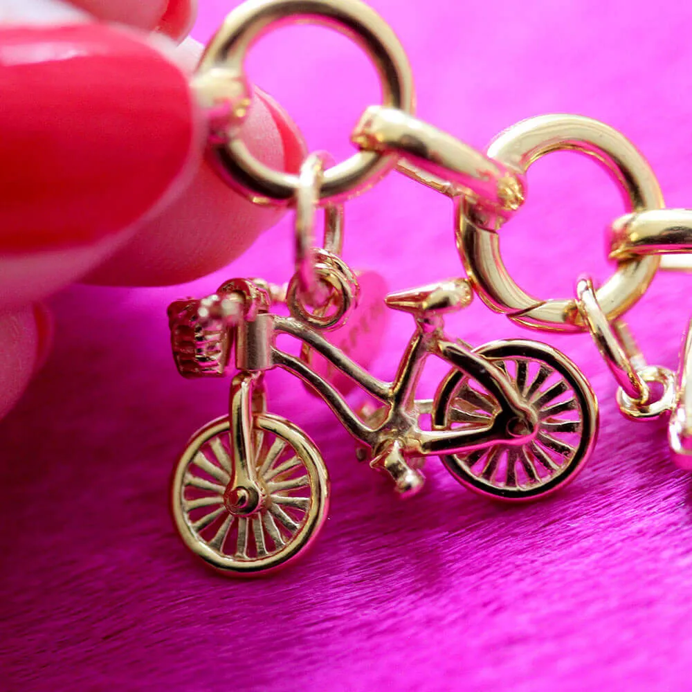 Bike Charm Gold