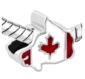 Canada Flag Map Charm