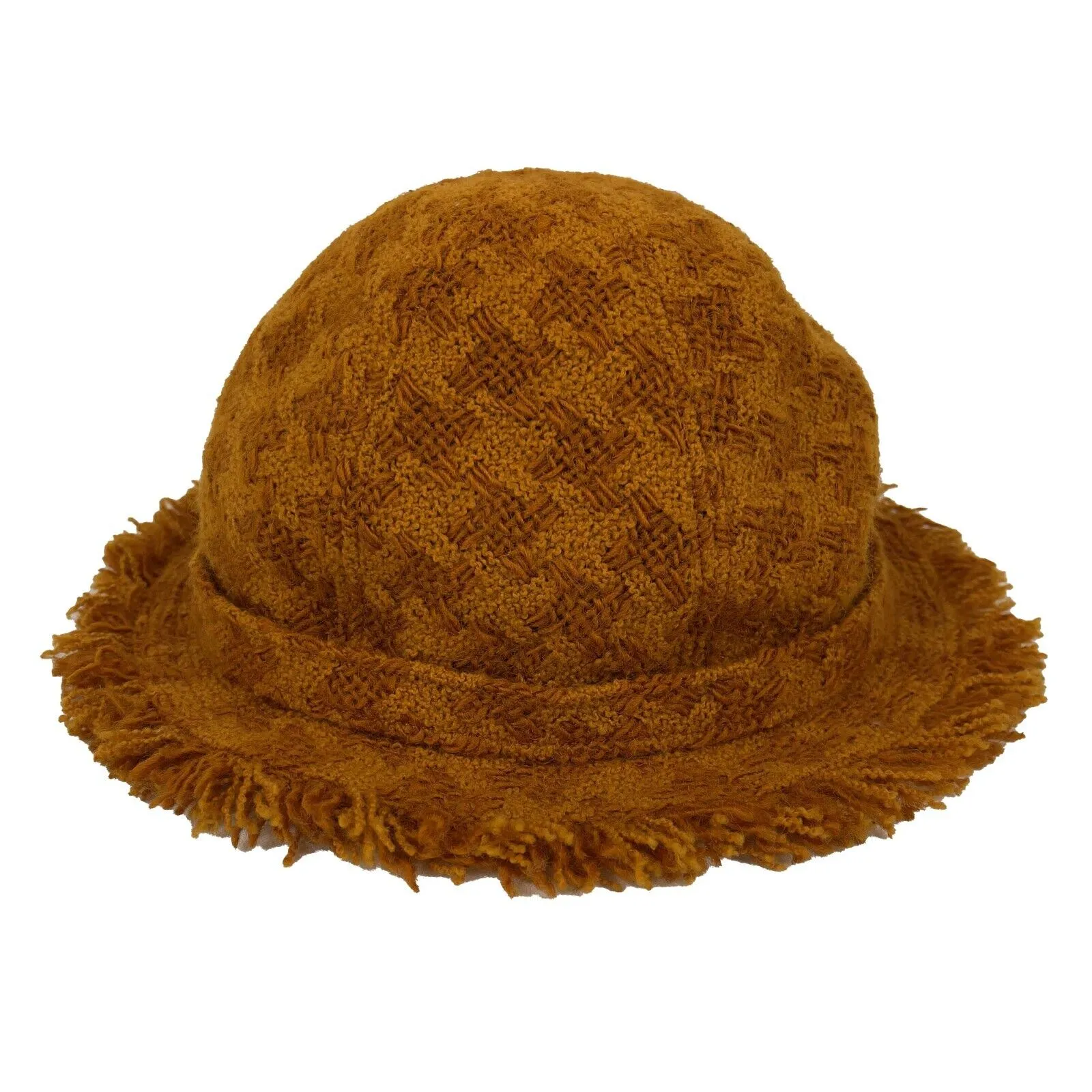 CHANEL - Vintage Orange Cloth Yarn Bucket Hat - Fringe Detail - 57 / S
