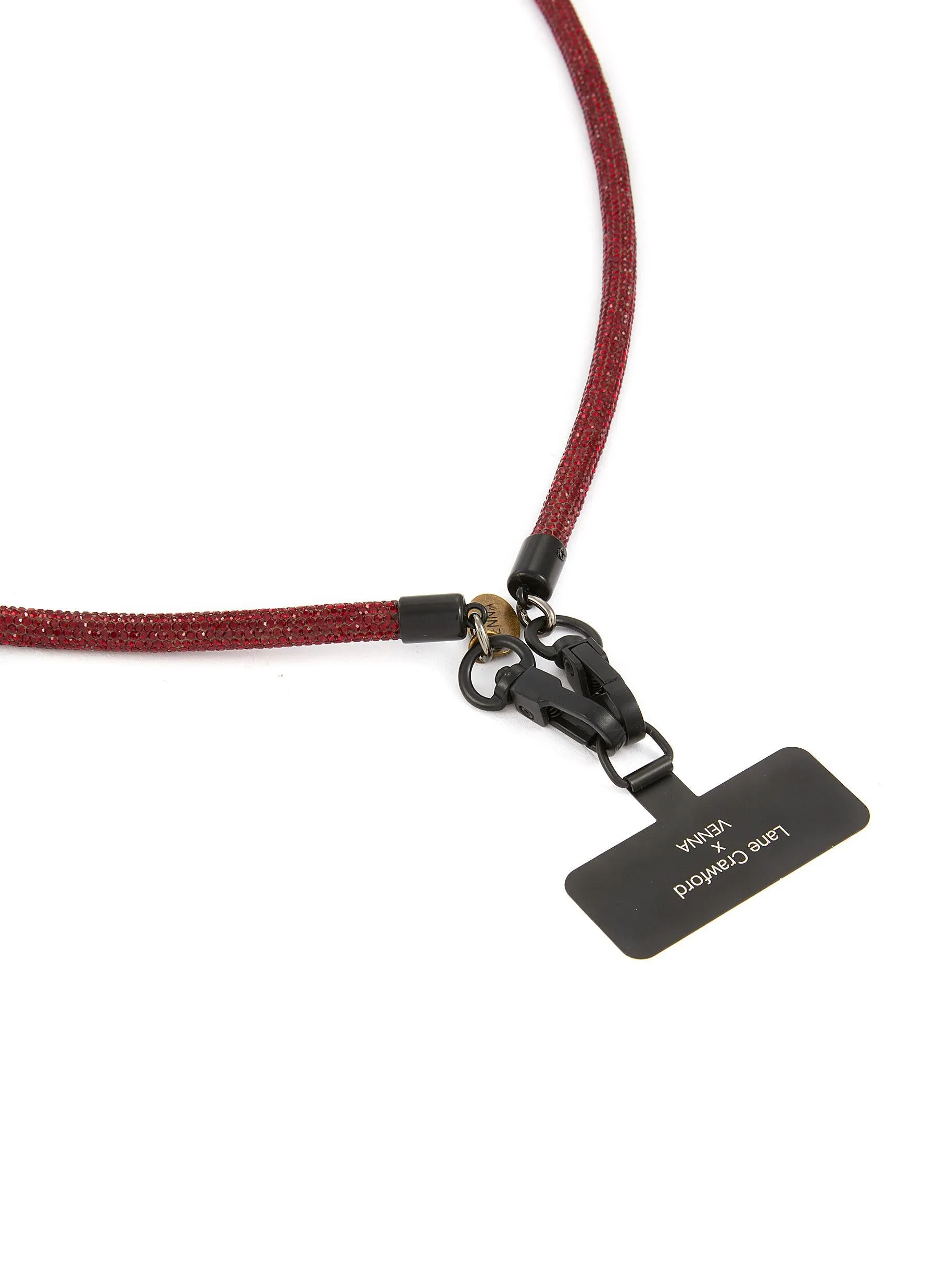 CRYSTAL PHONE STRAP RED   ( PRE- ORDER)