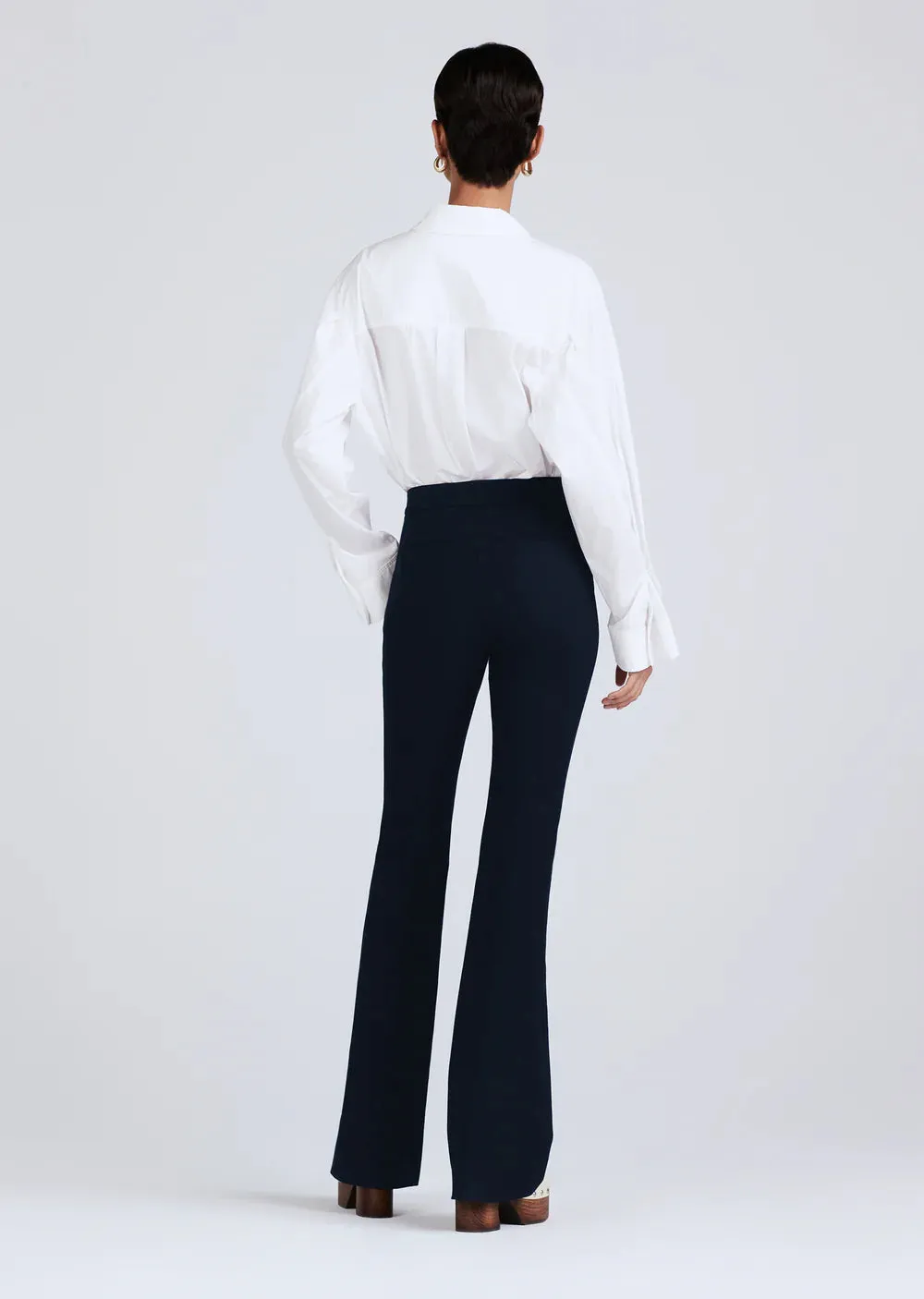 DEREK LAM 10 CROSBY CROPPED FLARE TROUSER
