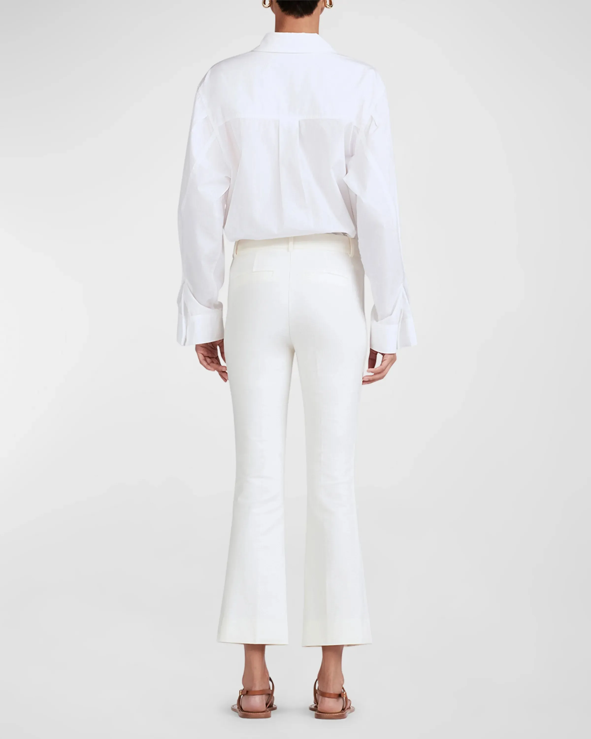 DEREK LAM 10 CROSBY CROPPED FLARE TROUSER