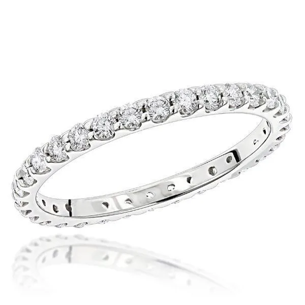 Diamond Eternity Wedding Band (0.96 ct Diamonds) in White Gold