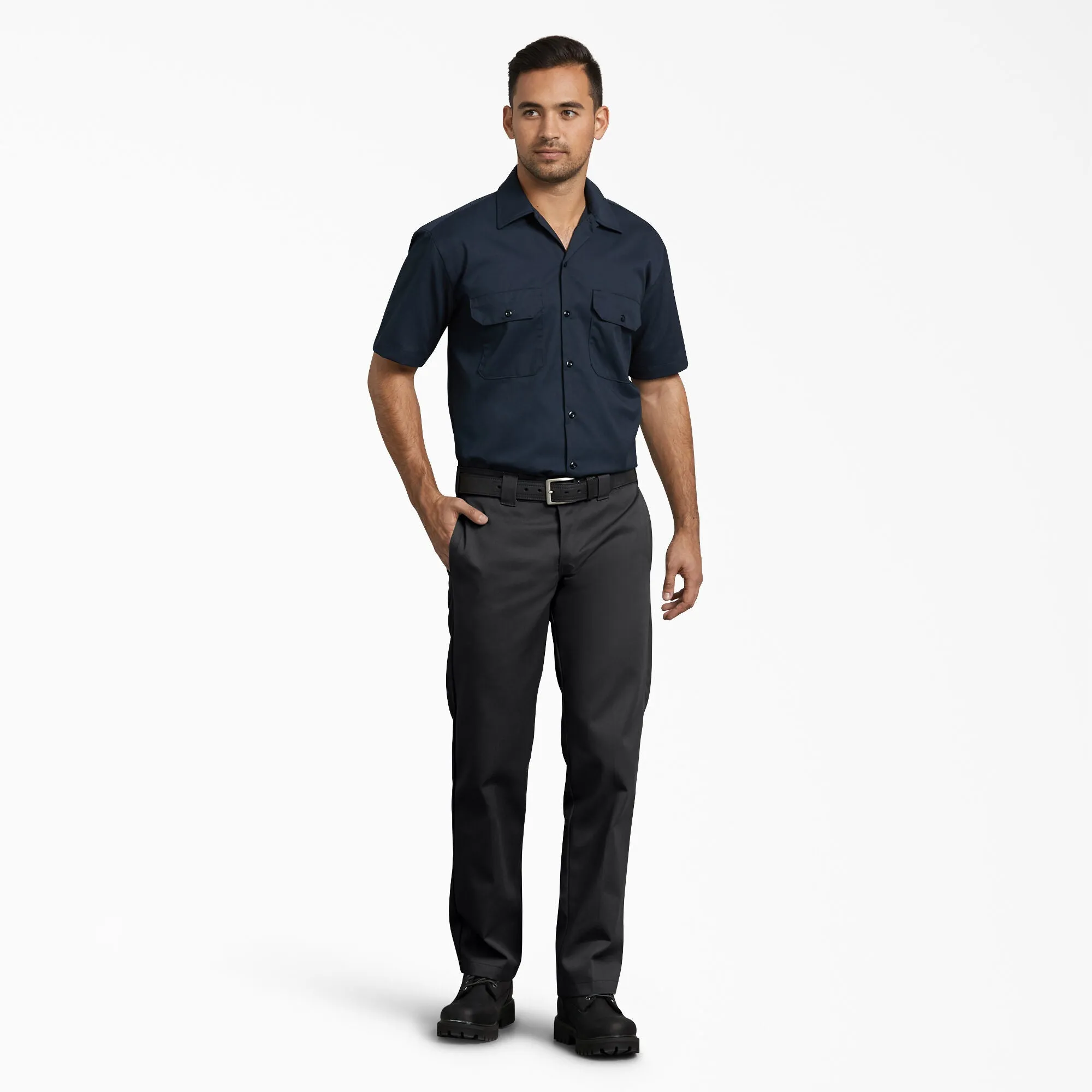 DICKIES 873 Slim Fit Straight Leg Work Pants - Black