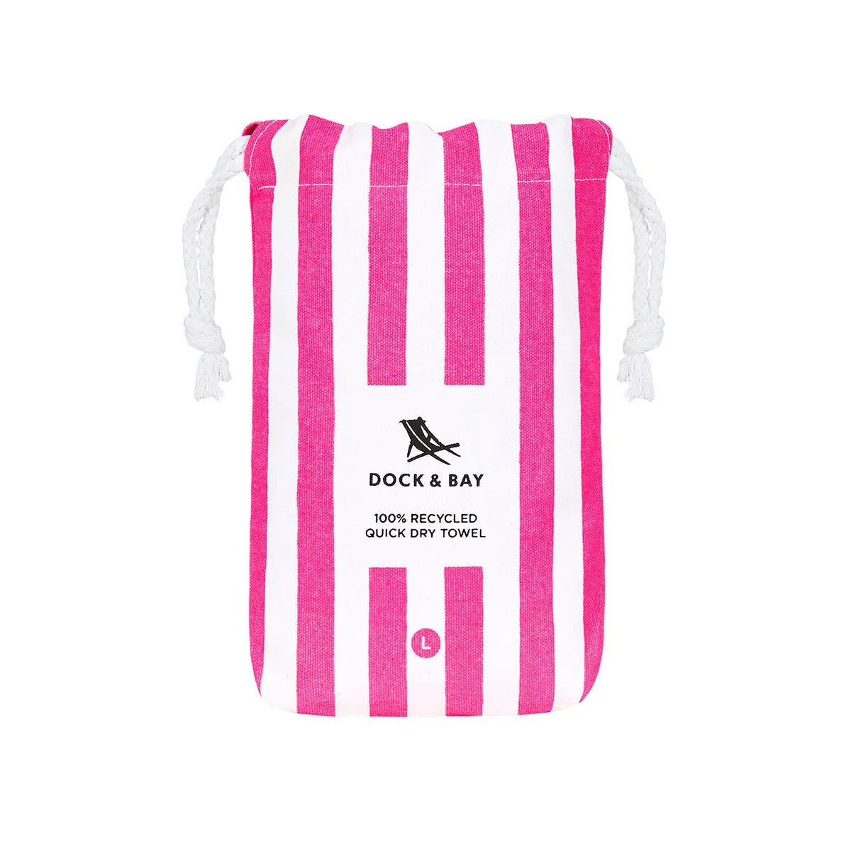 Dock & Bay Beach Towel Cabana Collection L 100% Recycled Phi Phi Pink