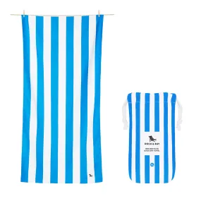 Dock & Bay Beach Towel Cabana Collection XL 100% Recycled Bondi Blue