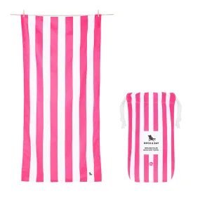Dock & Bay Beach Towel Cabana Collection XL 100% Recycled Phi Phi Pink