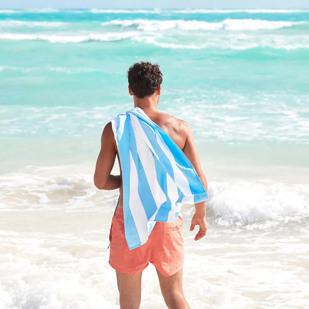 Dock & Bay Beach Towel Cabana Light Collection L 100% Recycled Tulum Blue
