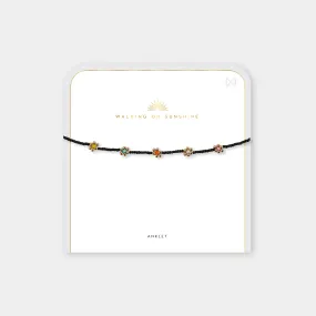 Flor Anklet - Black - Final Sale