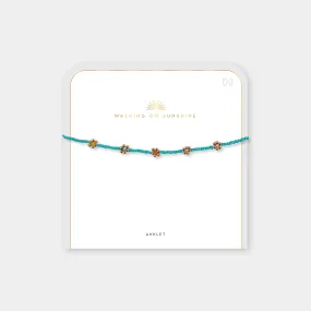 Flor Anklet - Turquoise - Final Sale