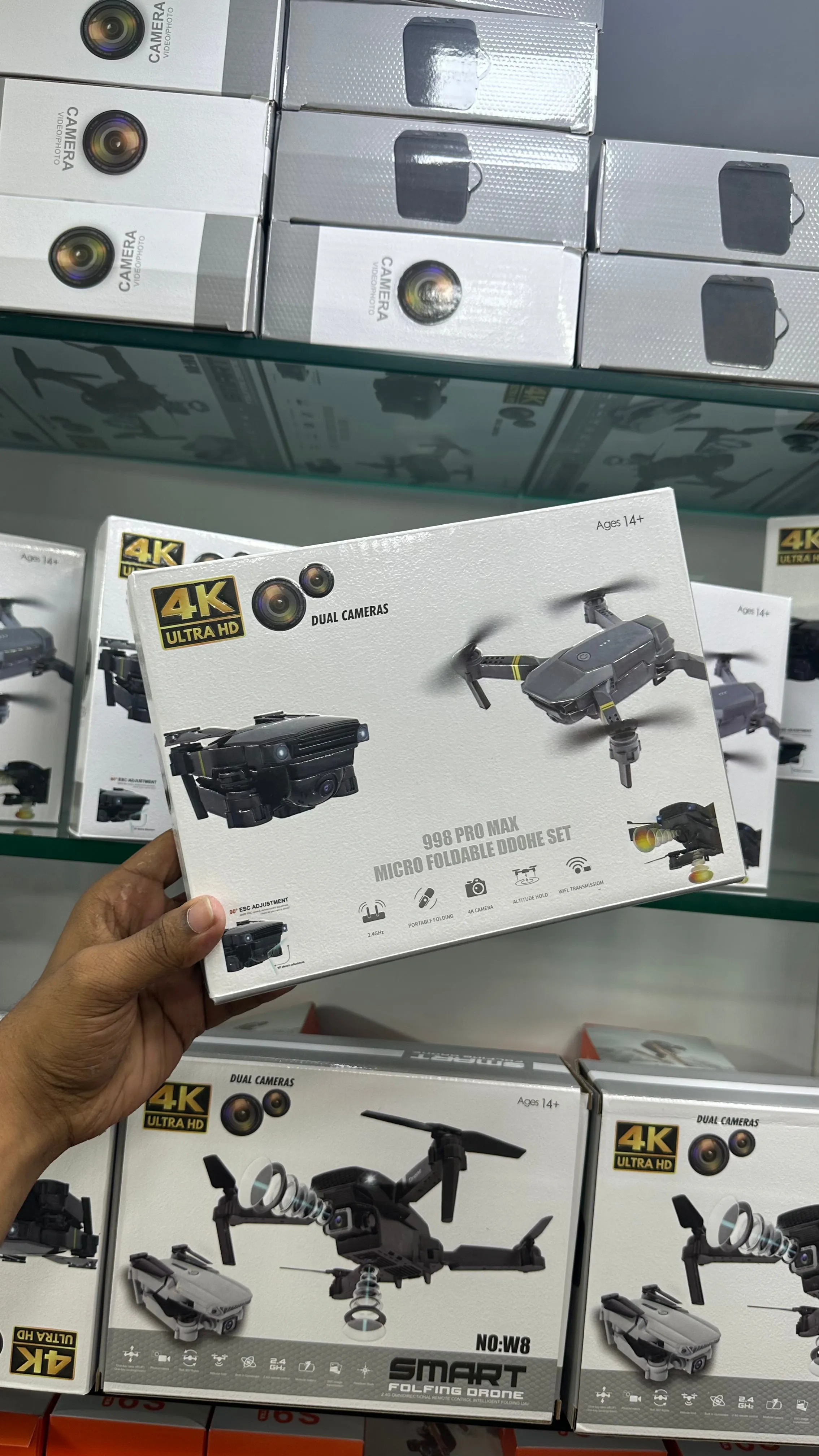 Foldable Drone With HQ WiFi dual HD Camera Remote Control