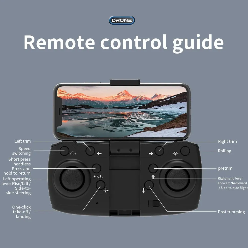 Foldable Drone With HQ WiFi dual HD Camera Remote Control