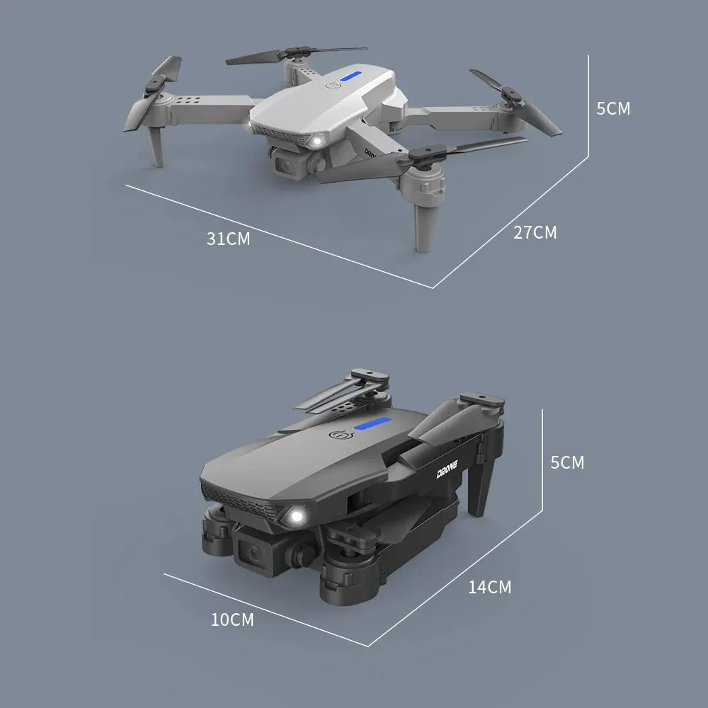 Foldable Drone With HQ WiFi dual HD Camera Remote Control