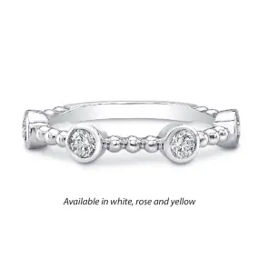 Forevermark Tribute™ 4 Diamond Bead Stack Band