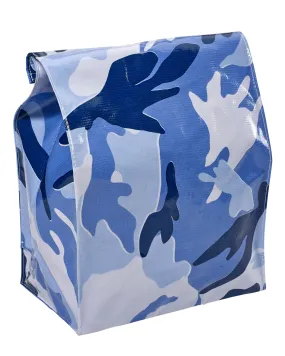 Freckled Sage Oilcloth Lunch Bag Camouflage Blue