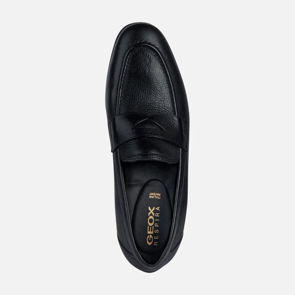 Geox Men's Sapienza Black Leather