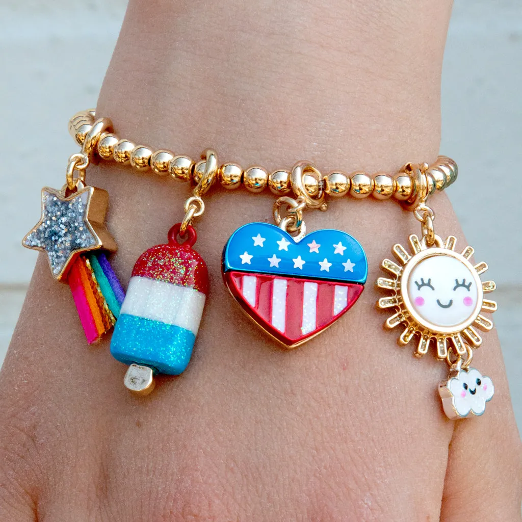 Gold Glitter Ice Pop Charm