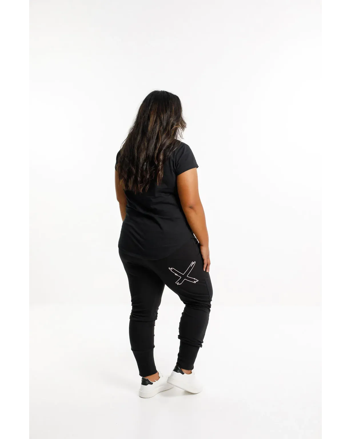 Home Lee Apartment Pants - Winter Weight - Black with White X Outline