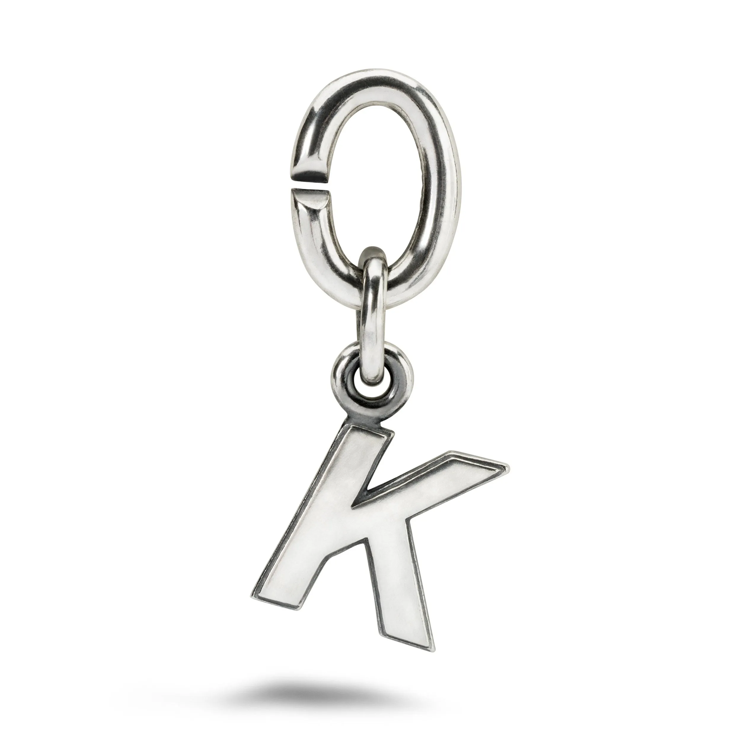 K, Silver Link Charm