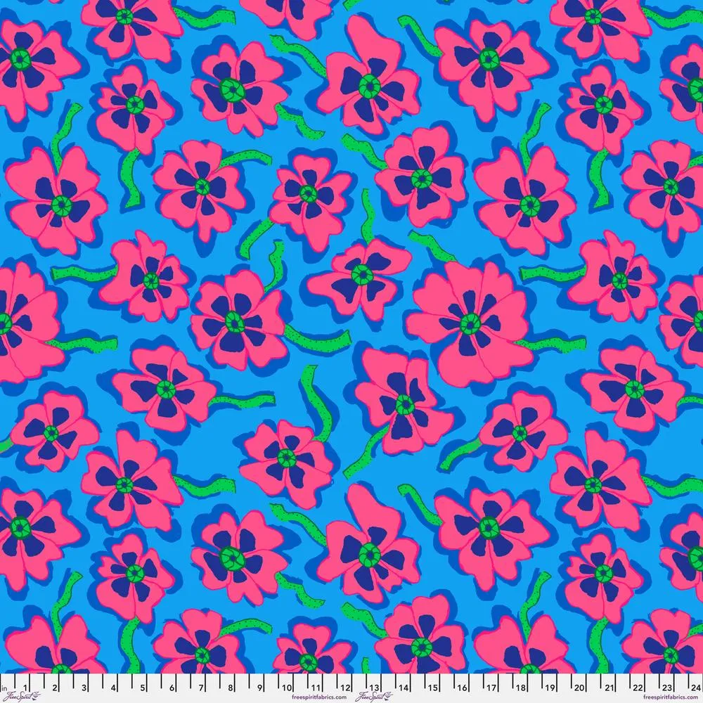 KFC Camo Flower BLUE PWBM088 AUG 2023.Priced per 25cm